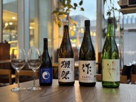 日本酒会　ガラス張り